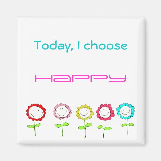 Happy Quote Magnet Magneet (Voorkant)