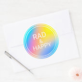 Happy & Rad-sticker Ronde Sticker (Envelop)