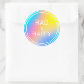 Happy & Rad-sticker Ronde Sticker (Tas)