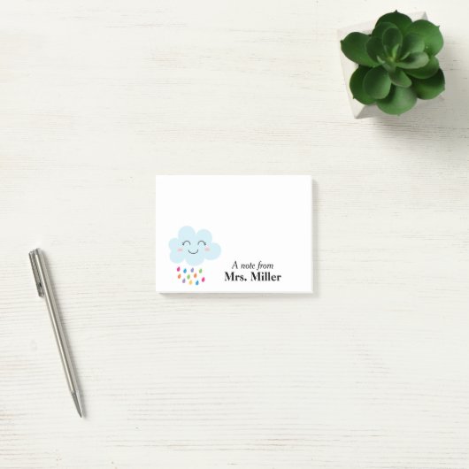 Happy Rain Cloud Persoonlijk Post-it® Notes (Kantoor)