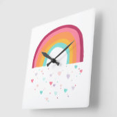 Happy Rainbow Magic Vierkante Klok (Hoek)