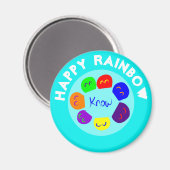 HAPPY RAINBOW MAGNEET (Voorkant / Achterkant)