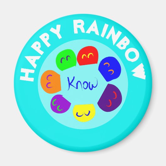 HAPPY RAINBOW MAGNEET (Voorkant)