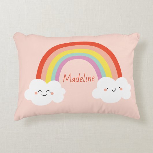 Happy Rainbow-Sierkussen Accent Kussen (Voorkant)