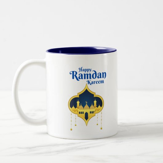 Happy Ramadan Kareem 2022 Coffee-Mok Tweekleurige Koffiemok (Links)