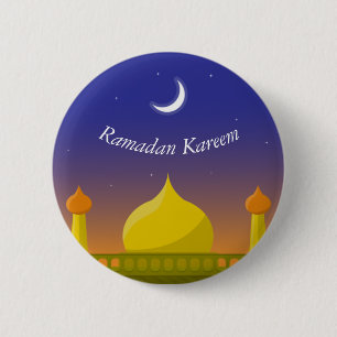 Happy Ramadan Kareem Elegant Islamitische Halve Ma Ronde Button 5,7 Cm