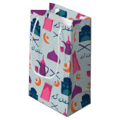 Happy Ramadan Pattern Klein Cadeauzakje (Achterkant Gekanteld)
