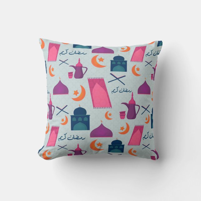 Happy Ramadan Pattern Kussen (Voorkant)