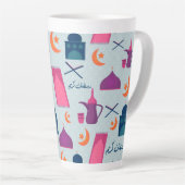Happy Ramadan Pattern Latte Mok (Rechterhoek)
