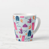 Happy Ramadan Pattern Latte Mok (Rechterhoek)