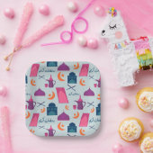 Happy Ramadan Pattern Papieren Bordje (Feest)
