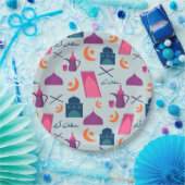 Happy Ramadan Pattern Papieren Bordje (Feest)