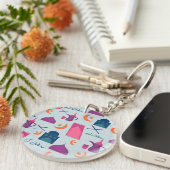 Happy Ramadan Pattern Sleutelhanger (Voorkant Rechts)