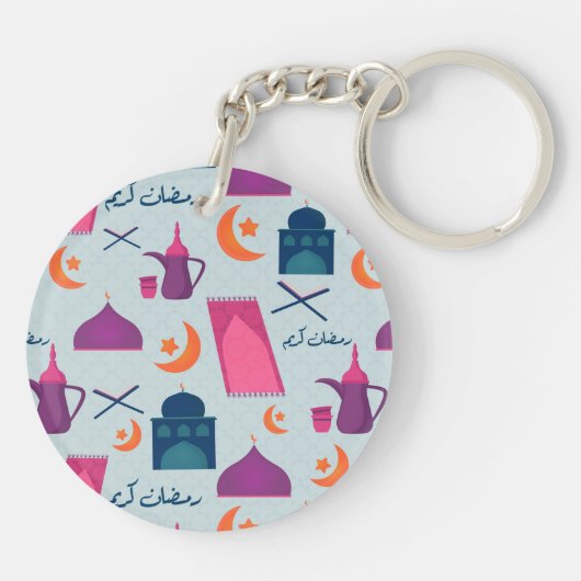 Happy Ramadan Pattern Sleutelhanger (Achterkant)