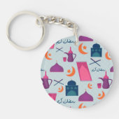 Happy Ramadan Pattern Sleutelhanger (Voorkant)