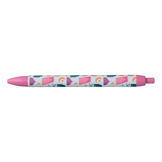 Happy Ramadan Pattern Zwarte Inkt Pen (Voorkant)