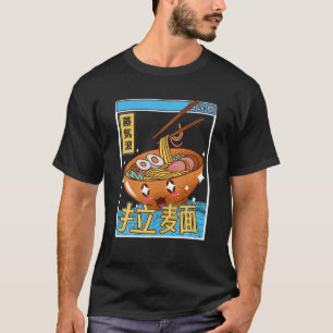 Happy Ramen Bowl Digital Japan Style Otaku Anime V T-shirt