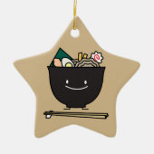 Happy Ramen Bowl Keramisch Ornament (Voorkant)