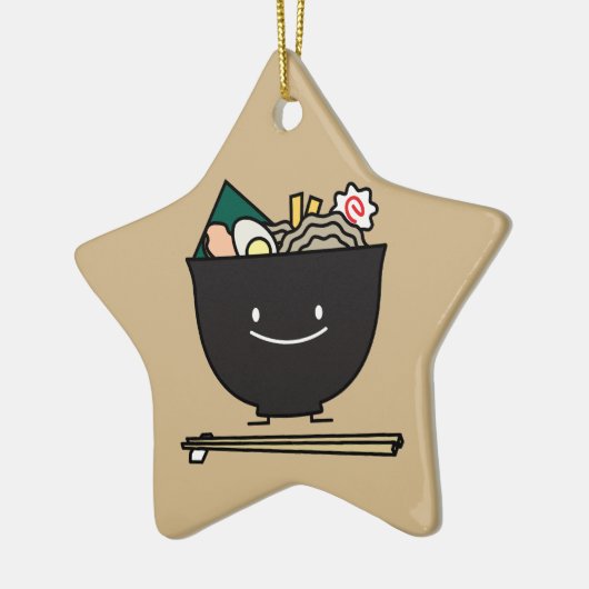 Happy Ramen Bowl Keramisch Ornament (Links)