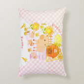 Happy Ranch Pig gepersonaliseerd. Accent Kussen (Voorkant(Verticaal))