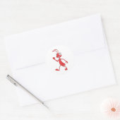 Happy Red Ant Walking Ronde Sticker (Envelop)