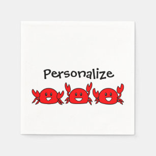 Happy Red Crabs Servetten