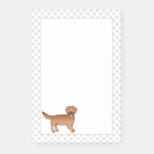 Happy Red Golden Retriever Cartoon Dog met poten Post-it® Notes
