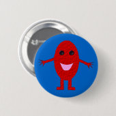 Happy Red Grape Button (Voorkant /achterkant)