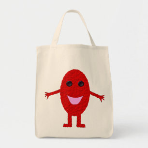 Happy Red Grape Organic Grocery Canvas tas