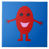 Happy Red Grape Tile Tegeltje (Voorkant)