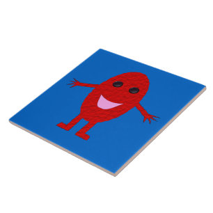 Happy Red Grape Tile Tegeltje