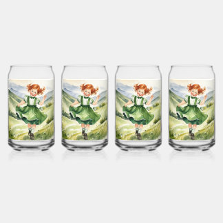 Happy Red headed girl Drinkware Set