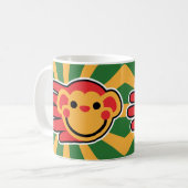 Happy Red Monkey Face Koffiemok (Voorkant links)