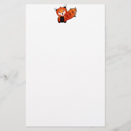 Happy Red Panda Briefpapier (Voorkant)