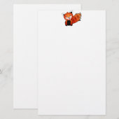 Happy Red Panda Briefpapier (Voorkant / Achterkant)