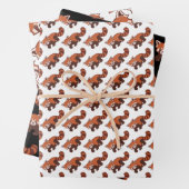 Happy Red Panda Wrapper Papier 3 feuilles ensemble (En situation)