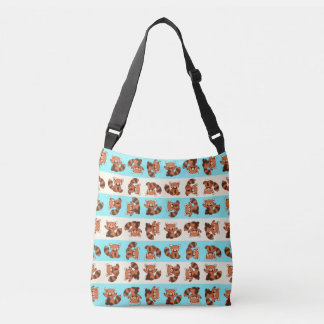 Happy Red Pandas Crossbody Tas