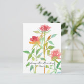 Happy Red Rose Day Juni 10 Nationale feestdag Briefkaart (Staand voorkant)