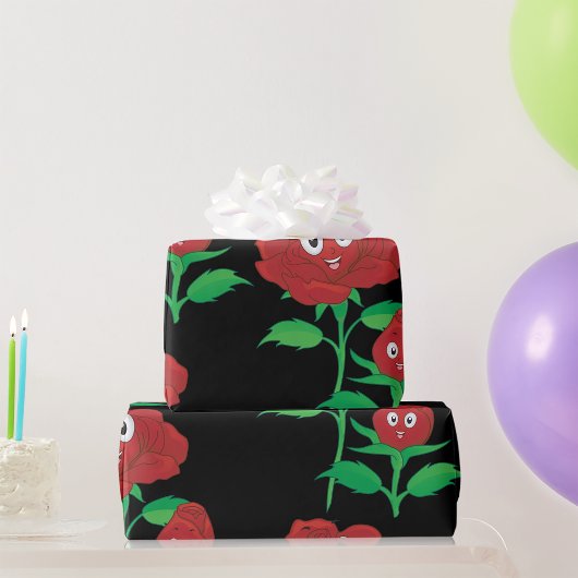 Happy Red Roses Cadeaupapier