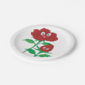 Happy Red Roses Papieren Bordje (Gekanteld)