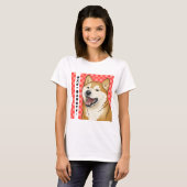 Happy Red Shiba Inu Japanse hond T-shirt (Voorkant volledig)