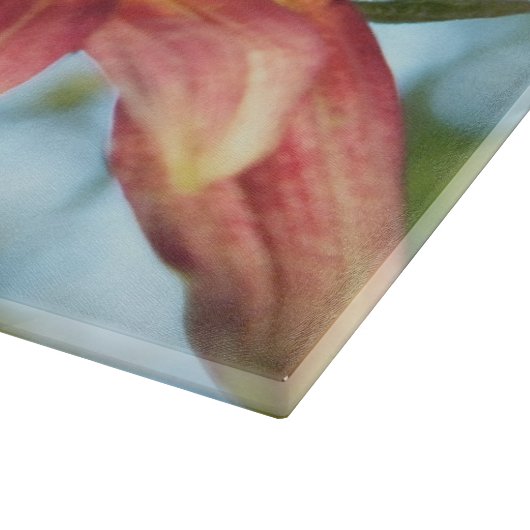 Happy Red Sunflower Glass Cutting Board Snijplank (Hoek)