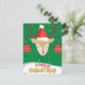 Happy Reindeer Merry Feestdagen Briefkaarten (Staand voorkant)