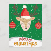 Happy Reindeer Merry Feestdagen Briefkaarten (Voorkant)
