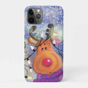 Happy Reindeer - Vrolijk kerstfeest - iPhone 11 Pro Hoesje