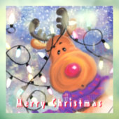 Happy Reindeer - Vrolijk kerstfeest - Tekening Raamsticker (Vel 3)
