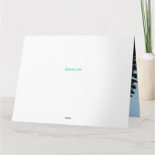 Happy Retication. Pine Trees Silhouettes Mountains Kaart (Achterkant)