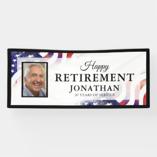 Happy Retirement Amerikaanse vlag foto banner