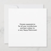 Happy Retirement Art-printkaart (Achterkant)