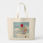 Happy Retirement ballonnen Grote Canvas tas (Achterkant)